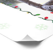 Eichhörnchen Weihnachtsmannmütze tragen Fotodruck (Ecke)