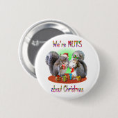 Eichhörnchen-Weihnachtsnüsse Button (Vorne & Hinten)