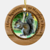 Eichhörnchen Weihnachtsschmuck mit Ihrem Text, Fot (Vorne)