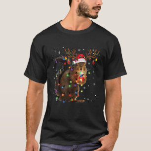 Eichhörnchen Weihnachtsweihnachtslicht T-Shirt Ren