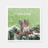 Eichhörnchen Weihnachtszeitung Napkin Serviette (Vorderseite)