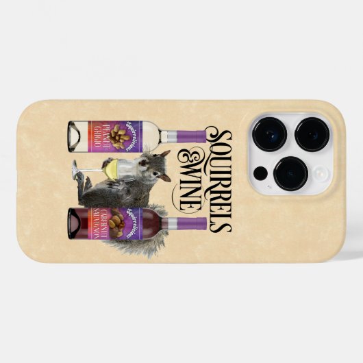 Eichhörnchen & Wein - Funny Squirrel Lover und Wei Case-Mate iPhone Hülle (Rückseite (Horizontal))