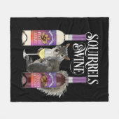 Eichhörnchen & Wein - Funny Squirrel Lover und Wei Fleecedecke (Vorderseite (Horizontal))