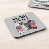 Eichhörnchen & Wein - Funny Squirrel Lover und Wei Getränkeuntersetzer (Linke Seite)