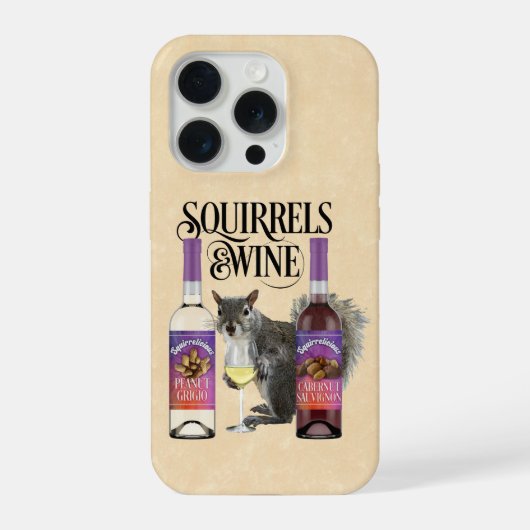 Eichhörnchen & Wein - Funny Squirrel Lover und Wei iPhone Hülle (Rückseite)