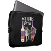 Eichhörnchen & Wein - Funny Squirrel Lover und Wei Laptopschutzhülle (Vorne Rechts)