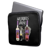 Eichhörnchen & Wein - Funny Squirrel Lover und Wei Laptopschutzhülle (Vorderseite Links)