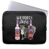 Eichhörnchen & Wein - Funny Squirrel Lover und Wei Laptopschutzhülle (Vorderseite)