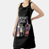 Eichhörnchen & Wein - Funny Squirrel Lover und Wei Schürze (InSitu)