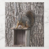 Eichhörnchen Weinetikett (Einzelnes Label)