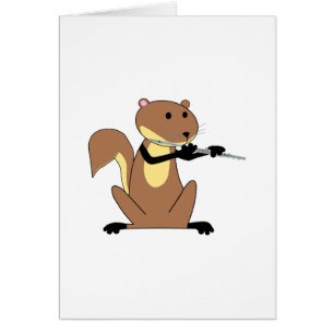 Eichhörnchen, welches die Flöte spielt