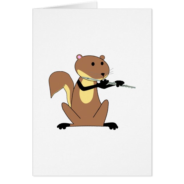 Eichhörnchen, welches die Flöte spielt (Vorne)