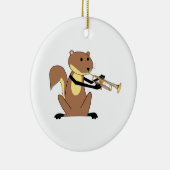 Eichhörnchen, welches die Trompete spielt Keramik Ornament (Rechts)