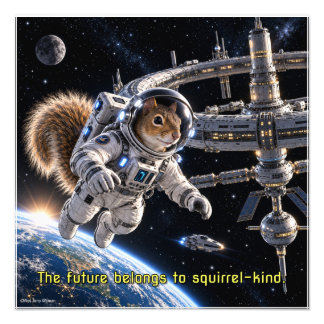Eichhörnchen Weltraum Zukunft Fotodruck