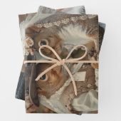 Eichhörnchen werden im Walddekoupage verheiratet Geschenkpapier Set (Beispiel)