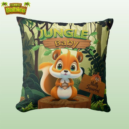 Eichhörnchen Whimsical Nature Inspiriert Kinderzim Kissen