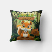 Eichhörnchen Whimsical Nature Inspiriert Kinderzim Kissen (Rückseite)