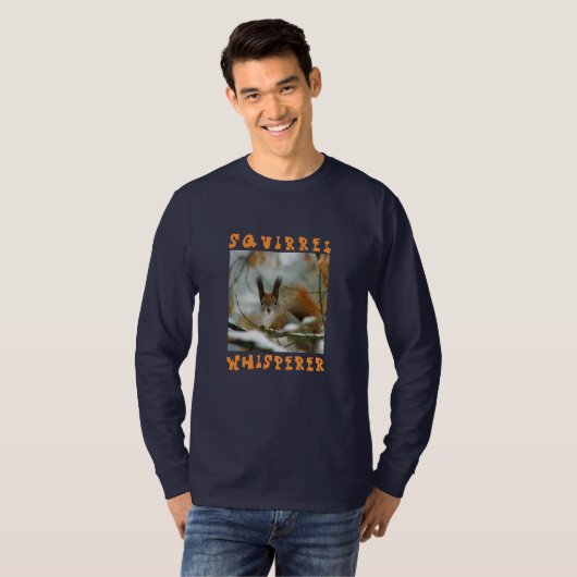 Eichhörnchen Whisperer/Funny Squirrel im Winter T-Shirt (Vorne ganz)