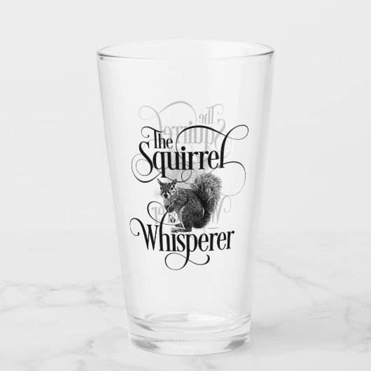 Eichhörnchen Whisperer - lustiger Eichhörnchenlieb Glas (Rückseite)