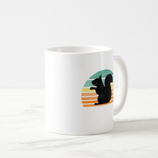 Eichhörnchen Whisperer Retro Sunset Silhouette Vin Kaffeetasse (VorderseiteRechts)