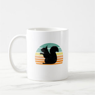 Eichhörnchen Whisperer Retro Sunset Silhouette Vin Kaffeetasse