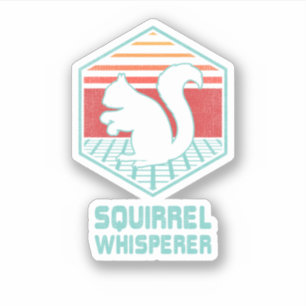 Eichhörnchen Whisperer Retro Vintagen 80er Stil. P Aufkleber