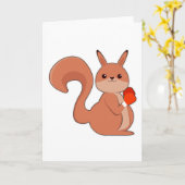 Eichhörnchen wie Boxer mit Boxhandschuhen Karte (Gelbe Blume)