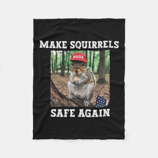 Eichhörnchen wieder sicher machen Funny Squirrels  Fleecedecke (Vorderseite)