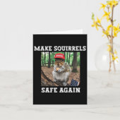 Eichhörnchen wieder sicher machen Funny Squirrels Karte (Gelbe Blume)