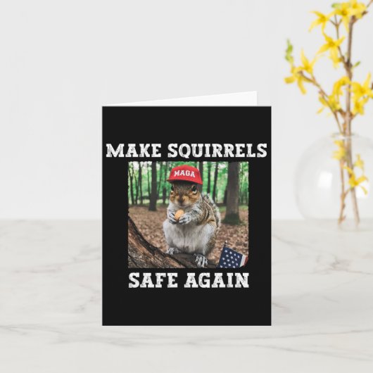 Eichhörnchen wieder sicher machen Funny Squirrels  Karte (Gelbe Blume)