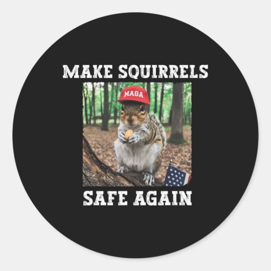 Eichhörnchen wieder sicher machen Funny Squirrels Runder Aufkleber (Vorderseite)