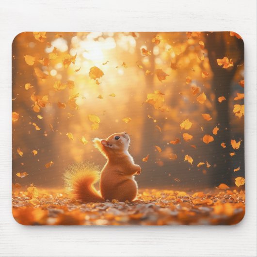 Eichhörnchen Wildtier Liebendes Porträt  Mousepad (Vorne)