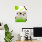 Eichhörnchen Wildtier Liebendes Porträt  Poster (Heimbüro)