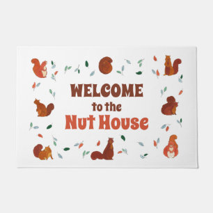 Eichhörnchen Willkommen im Nut House Funny Niedli Fußmatte
