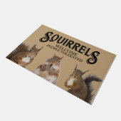 Eichhörnchen Willkommen Leute Rug, Süße Tier Fußmatte (Schrägansicht)