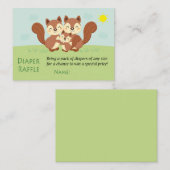 Eichhörnchen-Windeln-Raffelkarten Platzkarte (Vorne/Hinten)