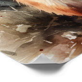 Eichhörnchen Woodland Animal Art Print Poster (Ecke)