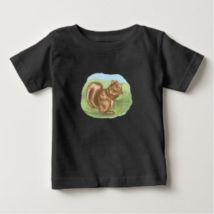 Eichhörnchen Woodland Life Cartoon Design Baby T-shirt
