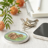 Eichhörnchen Woodland Life Cartoon Design Schlüsselanhänger (Seite)