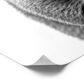 Eichhörnchen Woodland Modernes Portrait Schwarz-we Poster (Ecke)