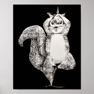 Eichhörnchen Yoga Poster