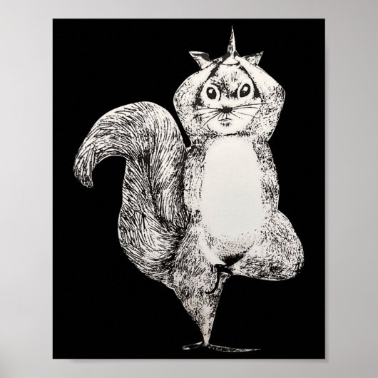 Eichhörnchen Yoga Poster (Vorne)