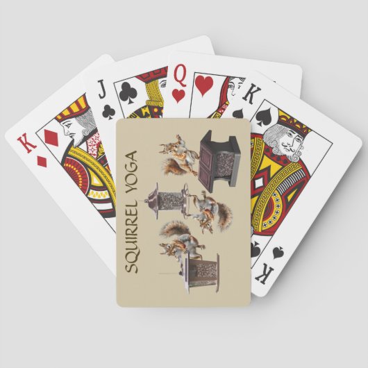 Eichhörnchen Yoga Spielkarten (Rückseite)