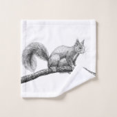 Eichhörnchen zeichnend badhandtuch set (Waschlappen)