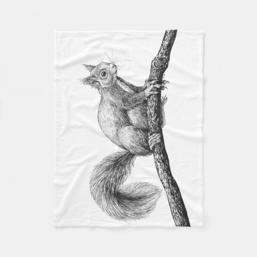 Eichhörnchen zeichnend fleecedecke (Vorderseite)