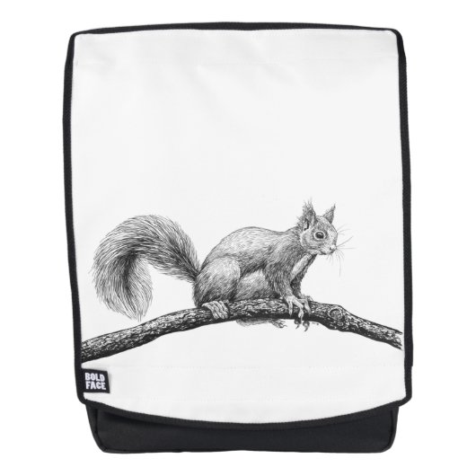 Eichhörnchen zeichnend rucksack (Vorderseite)