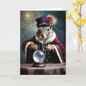 Eichhörnchen Zigeuner Halloween Karte (Gelbe Blume)