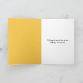 Eichhörnchen zum Jubiläum in einer Karierten Lücke Karte (Innenseite)