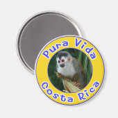 Eichhörnchenaffe, Pura Vida, Costa Rica Magnet (Vorderseite/Rückseite)