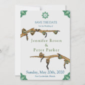 Eichhörnchenaffen, Zweige und Dschungelaffen Magneteinladung (Vorderseite)